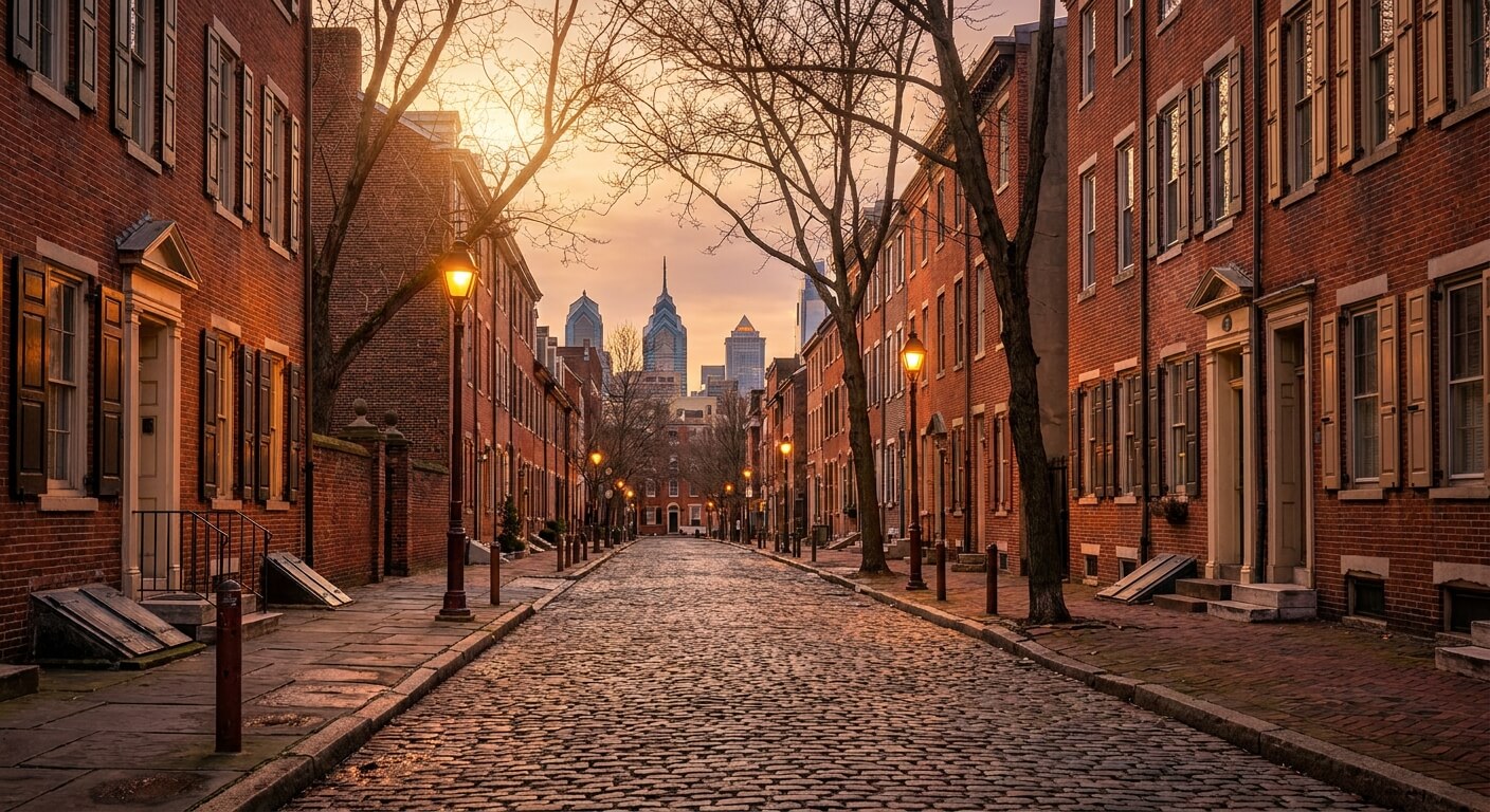 flyers-rangers-bus-philadelphia-street-evening